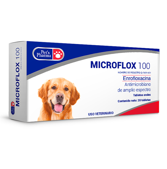 Microflox 100 mg 20 Tabletas ( Enrofloxacina )